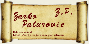 Žarko Palurović vizit kartica